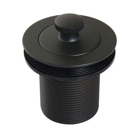 Kingston Brass 112 Lift and Turn Tub Drain with 2 Body Thread, Matte Black DLT20MB